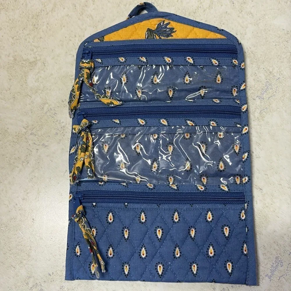 Blue and Yellow Jewelry bag